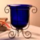 Beautiful Glass Candle Holders in Blue Shade for Decoration